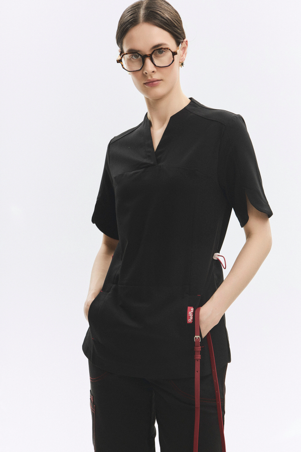 Топ медицинский женский Ньюлук, черный