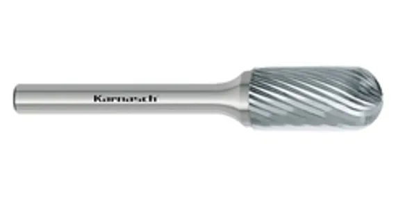 Борфреза твердосплавная Karnasch форма E, 3х6х3х38 мм, насечка HP-2, покрытие Blue-Tec, арт. 11.5040-010