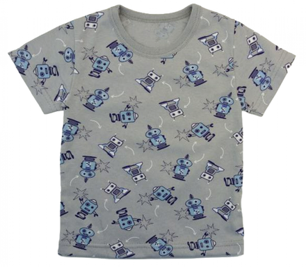 Футболка для мальчика 411/152 роботы, звезды
