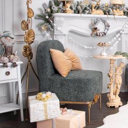 Кресло Monstera Deliciosa (Монстера) Лазурный Амбер