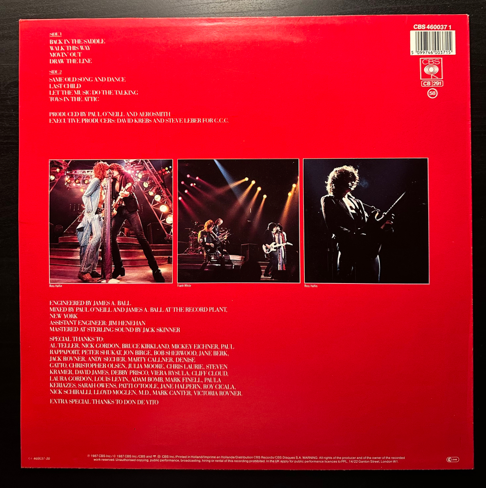 Aerosmith - Classics Live! II (Голландия 1987г.)