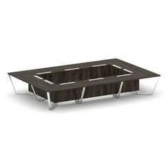 Steel Meet Стол переговорный прямоугольный MDK-PR.B.SP-20K Дуб Мали/Нержавеющая Сталь/Хром 4800*3200