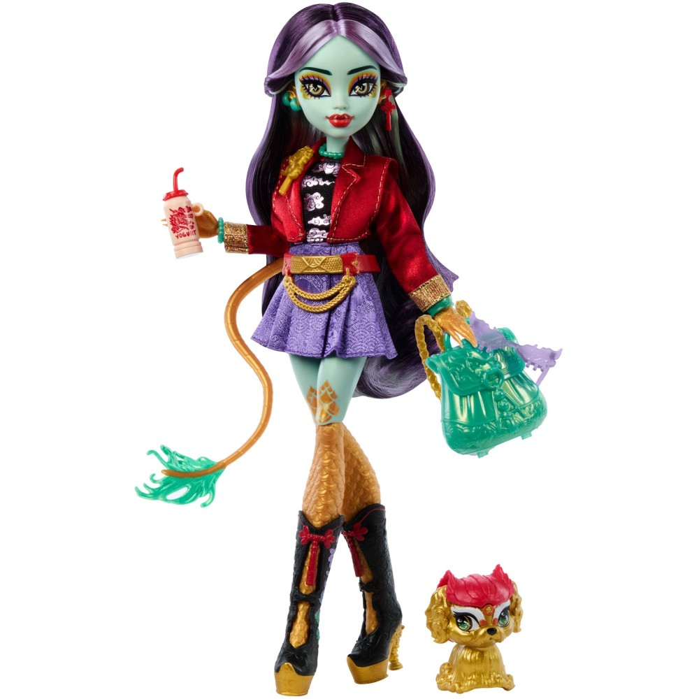 Monster High - Основная кукла Jinafire Long + животное HYV58