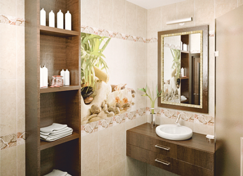 Панель ПВХ фотопечать 3D Panda Цветущий шиповник 2700х250 мм