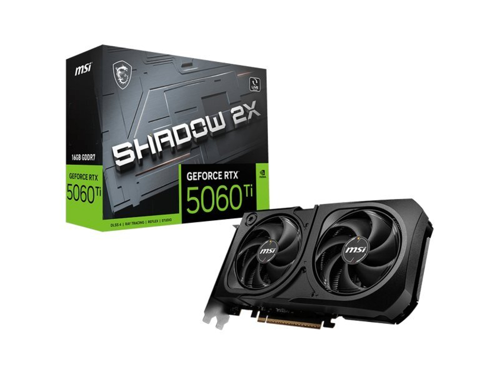 Видеокарта MSI Nvidia GeForce RTX 5060 Ti Shadow [RTX 5060 Ti 16G SHADOW 2X PLUS]