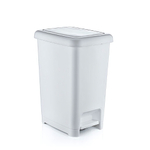 Мусорное ведро с педалью "Слим" 25л белый