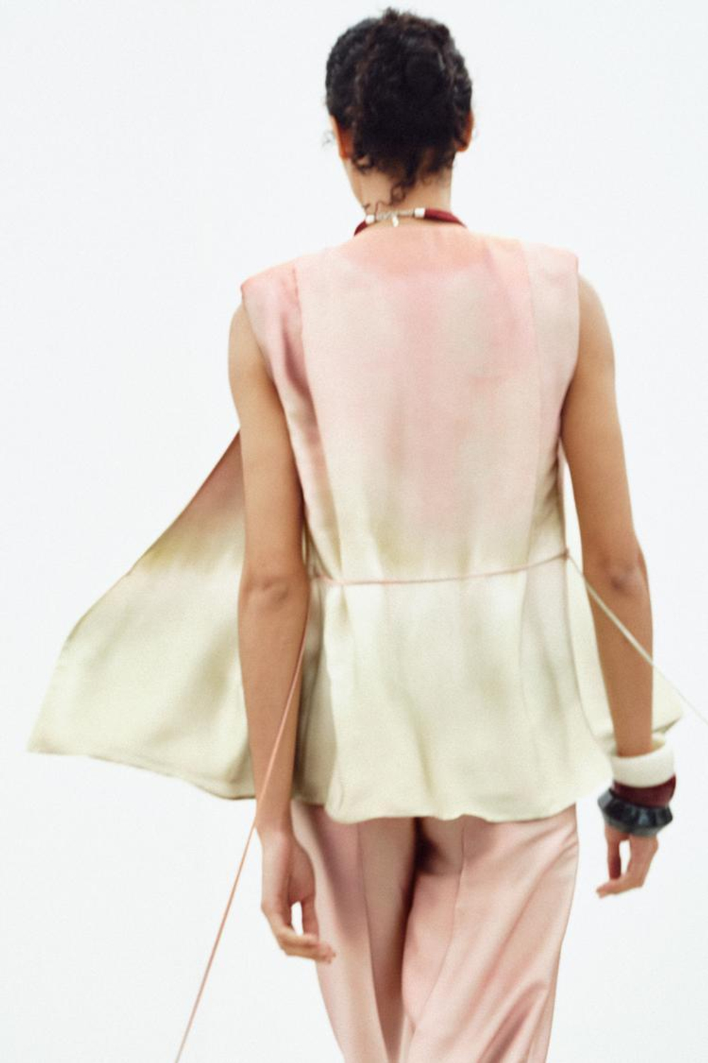 ZARA ТОП С ПРИНТОМ ТАЙ-ДАЙ, РАЗНОЦВЕТНЫЙ