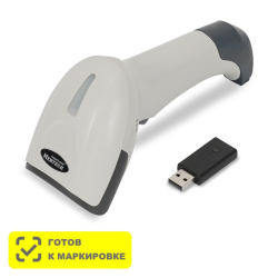 Беспроводной сканер штрих-кода Mertech CL-2310 HR P2D SUPERLEAD USB White