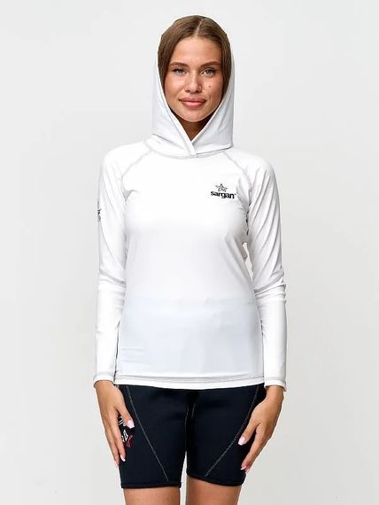 Футболка рашгард лонгслив Sargan Скелетон-Сап Худи UPF 50+ белый