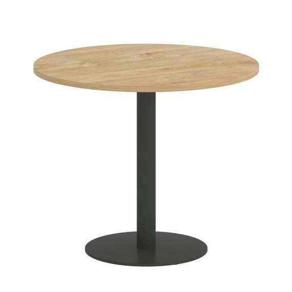 Onix Direct Стол круглый O.SPRG-1 Тиквуд Светлый/Металл Антрацит 900*900*750