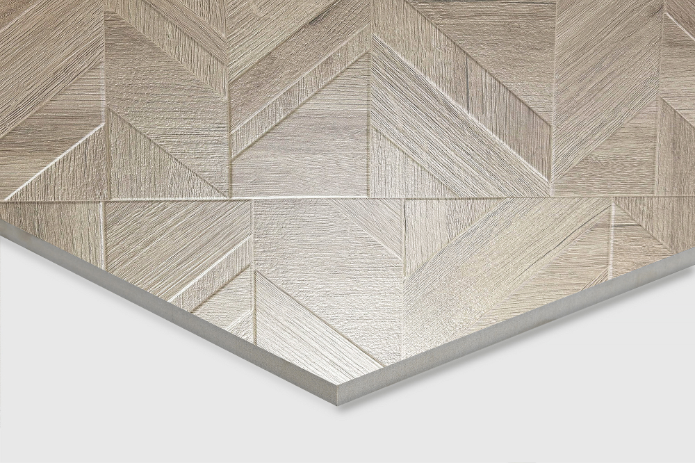 Керамогранит, Arcadia Ceramica, ROCKWOOD CREMA, 1200x600 мм, матовая с 3D-эффектом