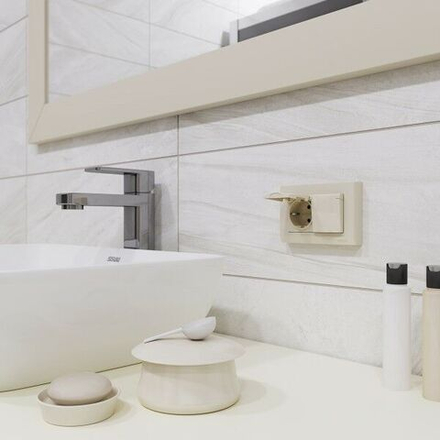 Рамка для двойной розетки Stark (слоновая кость)