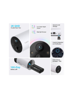 TP-Link Tapo C420S1 Умная система видеонаблюдения с 1 камерой с аккумулятором и поддержкой ИИ