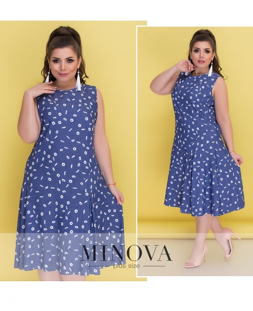 Платье 297-синий Minova