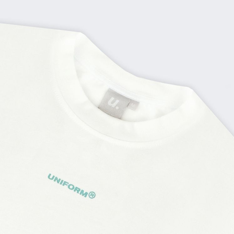 Футболка UNIFORM Heavy MiniLogo, молочный/зеленый