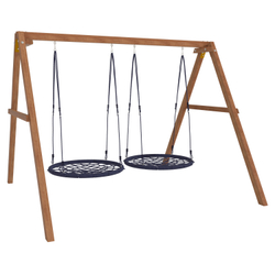 Деревянные качели с двумя качелями гнездо 100 см