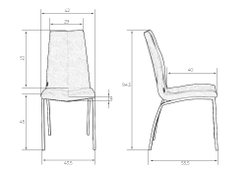 Стул обеденный DOBRIN MARK, черные ножки, коричневая винтажная экокожа (RU-05)