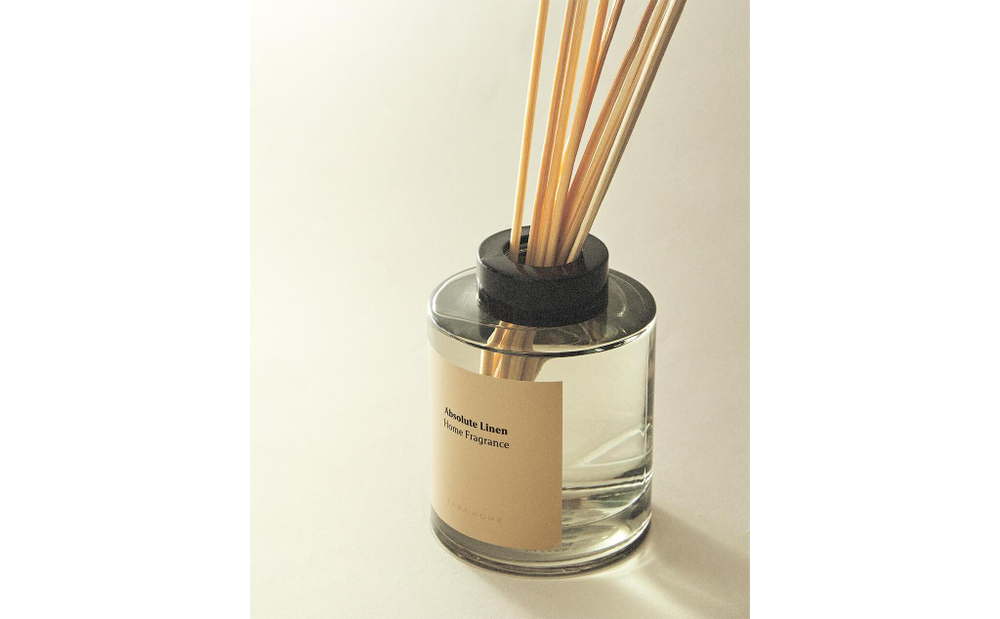 Zara Home ABSOLUTE LINEN REED DIFFUSERS — ароматический диффузор с тростниковыми палочками, Абсолют Льна, 200 мл