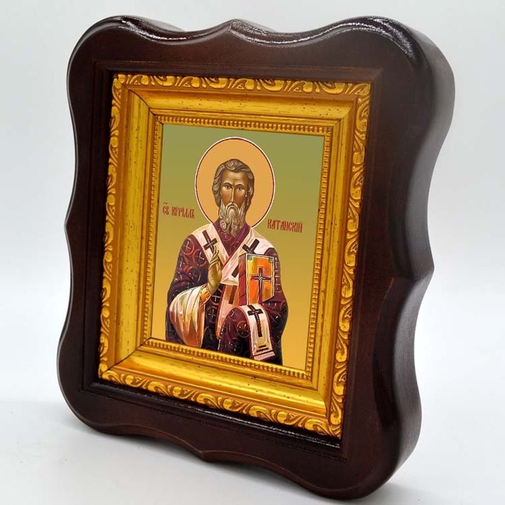 Кирилл, Катанский (Сицилийский) святитель. Икона на холсте.