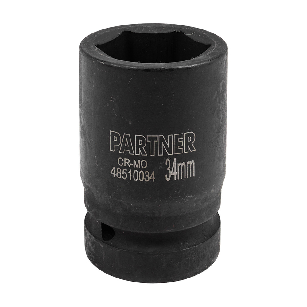 Головка ударная глубокая, 34мм (6гр) 1'' Partner PA-48510034