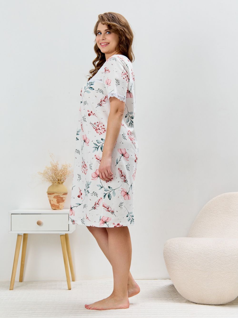 Ночная сорочка Узор-1 Виотекс СУХАЯ РОЗА