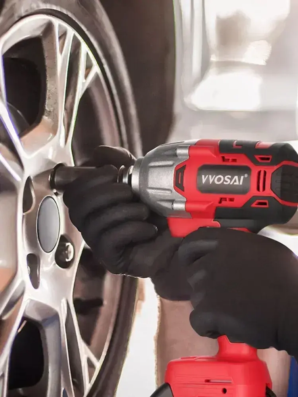 Бесщеточный Гайковерт Электроинструмент VVOSAI WS-L5-D1-3P-SX, 20В 600Нм, 1xLi-ion, ЗУ, кейс для хранения, 1 головка 17 19 21мм