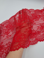 Кружево эластичное красное КС106 (23 см)