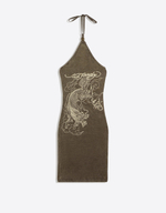 Мини-платье с воротником-холтер ED HARDY X BERSHKA - BERSHKA