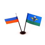 Флажок двойной на подставке РФ и ВДВ СССР