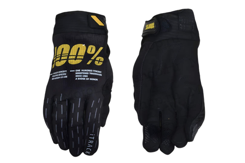 Перчатки мото 100% №12 black (XL) мотокросс