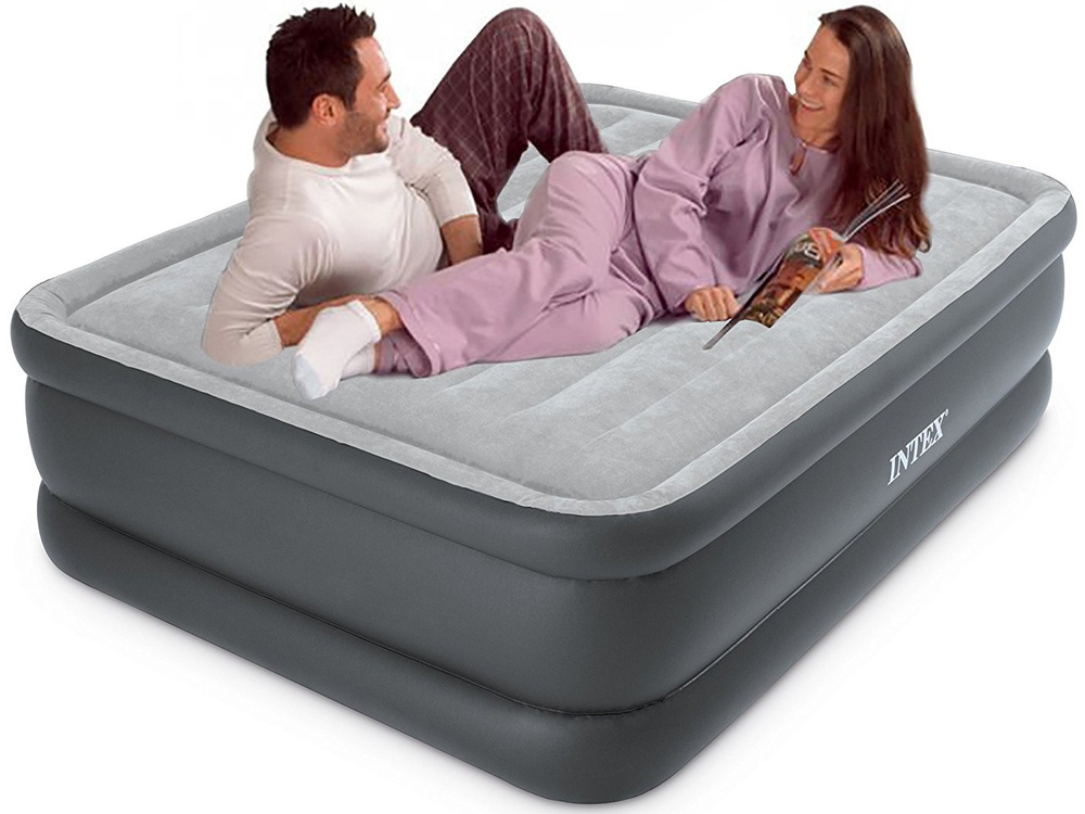 Надувная кровать Intex Eccential Rest Airbed 152х203х51см.