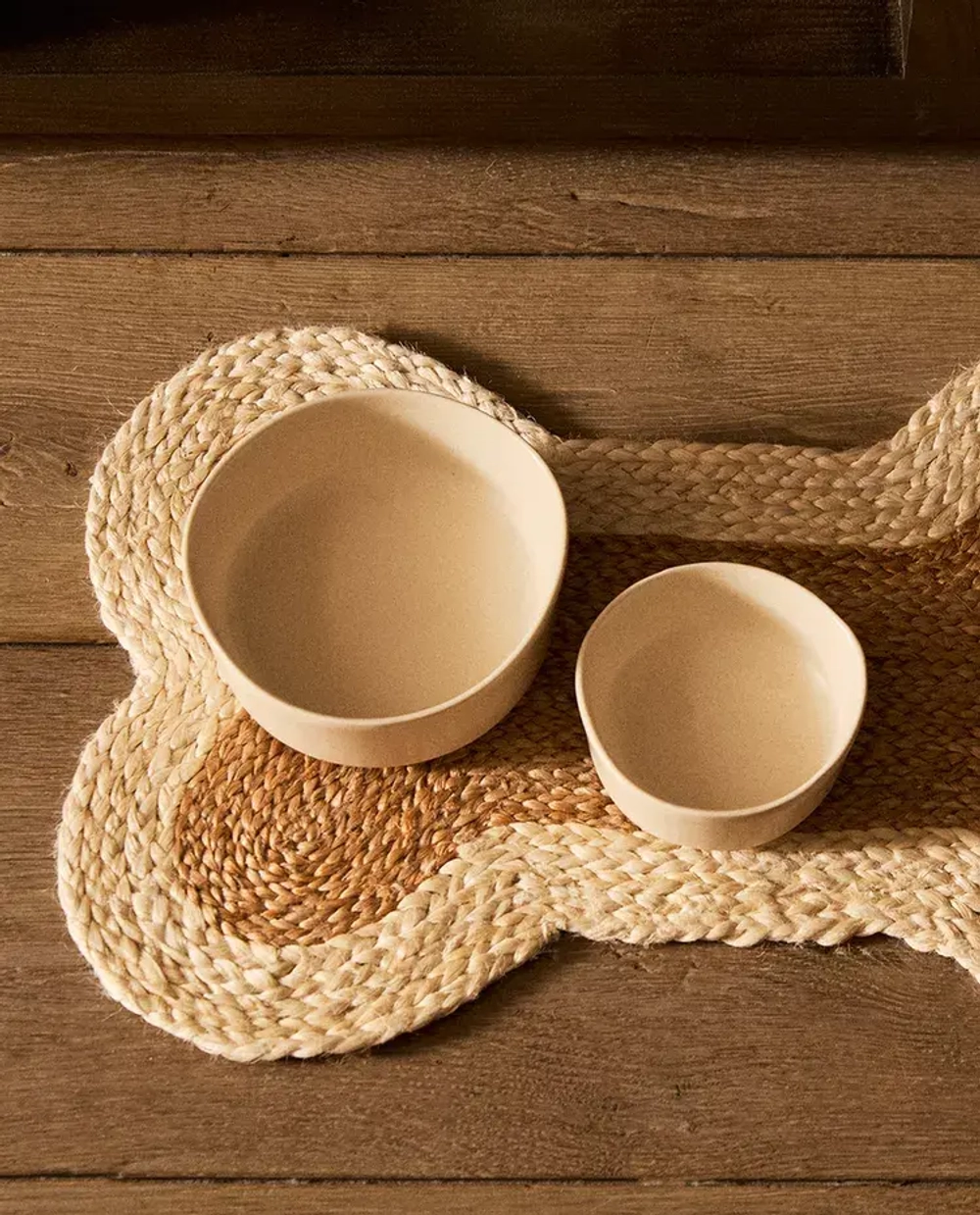 ZARA HOME ДЖУТОВЫЙ КОВРИК ДЛЯ ДОМАШНИХ ЖИВОТНЫХ В ФОРМЕ КОСТИ, СВЕТЛО-БЕЖЕВЫЙ
