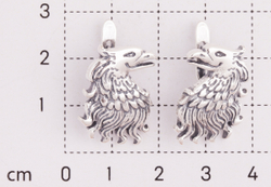 "Кир" серьги в серебряном покрытии из коллекции "Бестиарий" от Jenavi  с английским замком