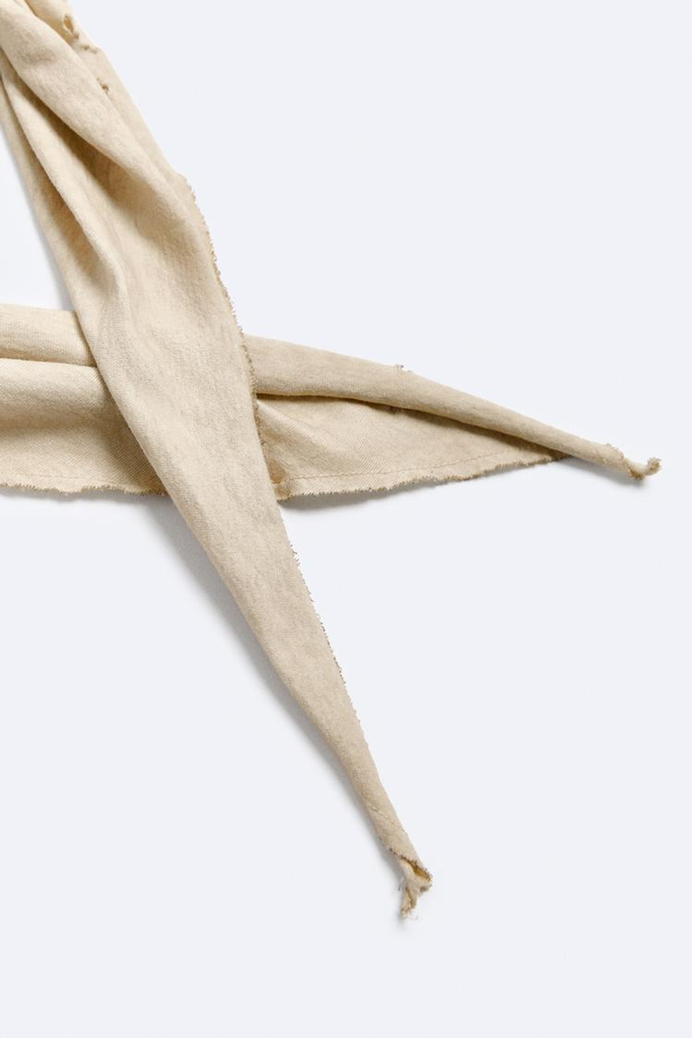 ZARA ПЛАТОК ИЗ ТКАНИ С ЭФФЕКТОМ ПОТЕРТОСТИ, ТЕМНО-БЕЖЕВЫЙ