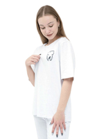 Футболка медицинская женская Тезис TZ113, принт "Зубик", белый, 46-48