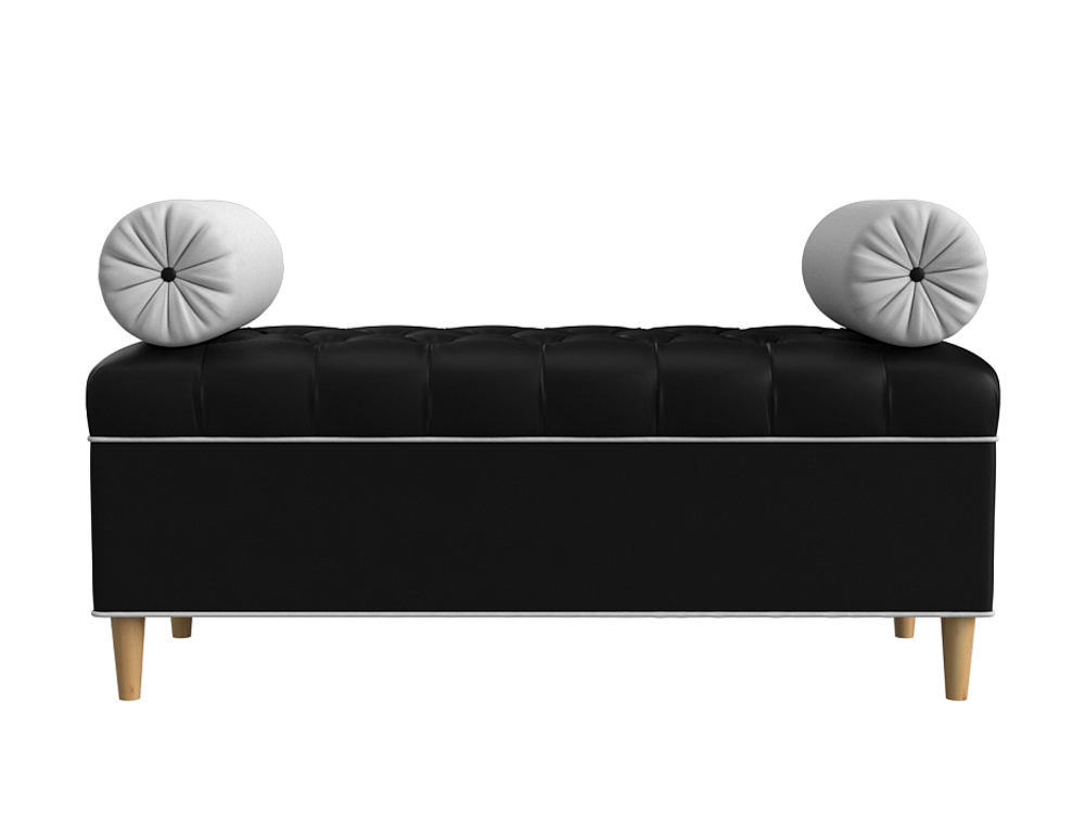 Банкетка Глория, Черный\Белый, артикул 29280