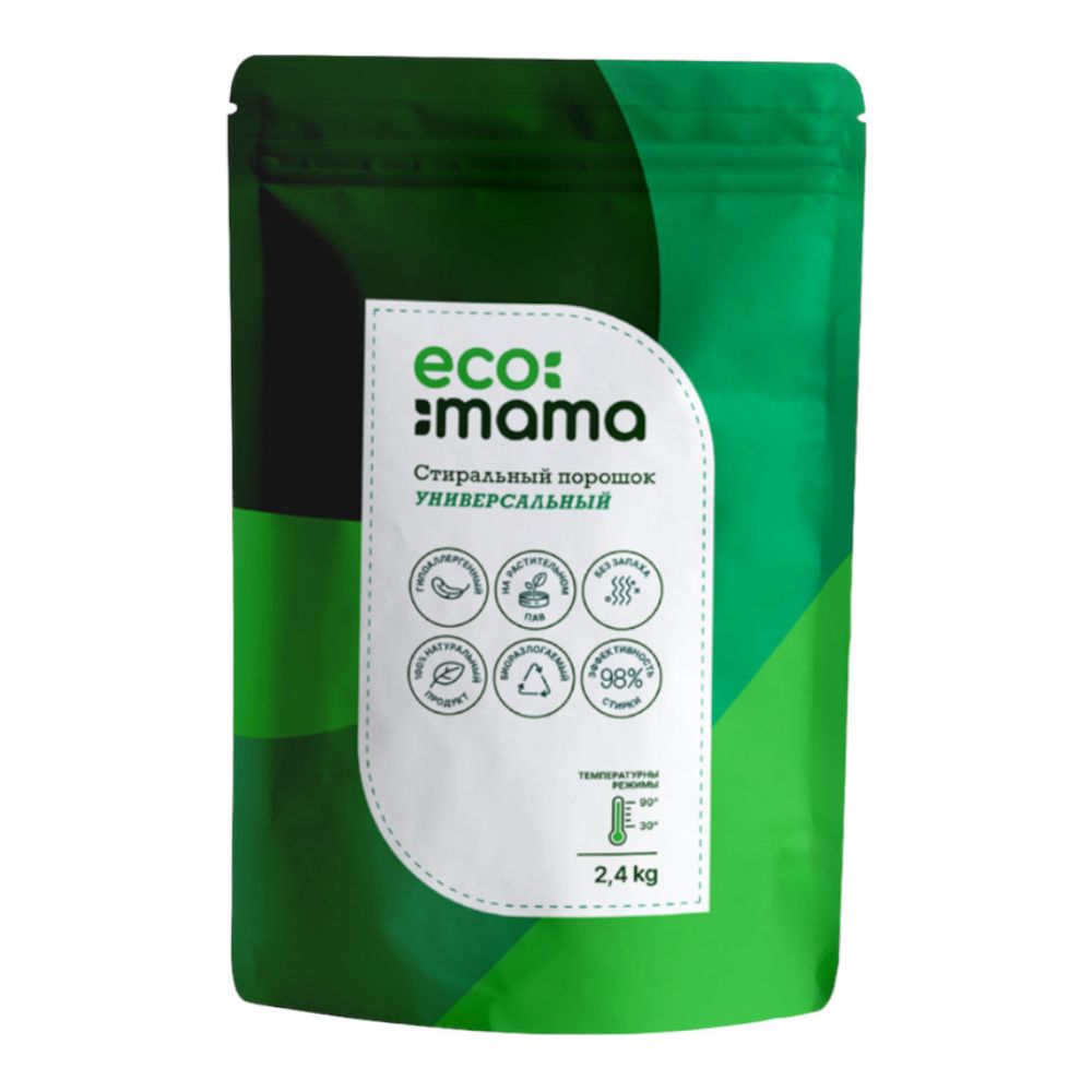 Стиральный порошок универсальный, 2.4 кг (EcoMama) Стиральный порошок универсальный, 2.4 кг (EcoMama)