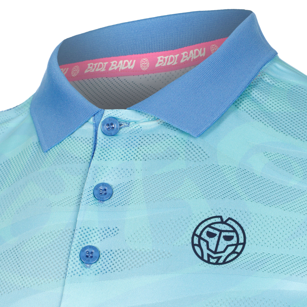 Мужское теннисное поло BIDI BADU Colortwist Polo Men - Turquoise, Blue
