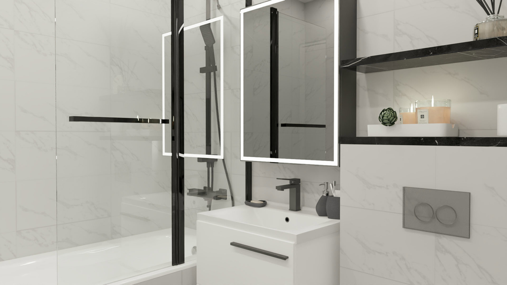 Плитка настенная Axima Монако 25x50 см 1.25 м² матовая цвет белый
