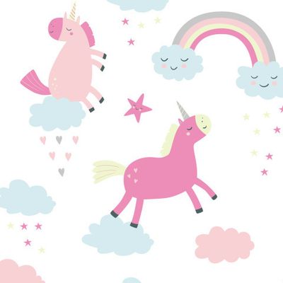 Единорог, радуга и облака