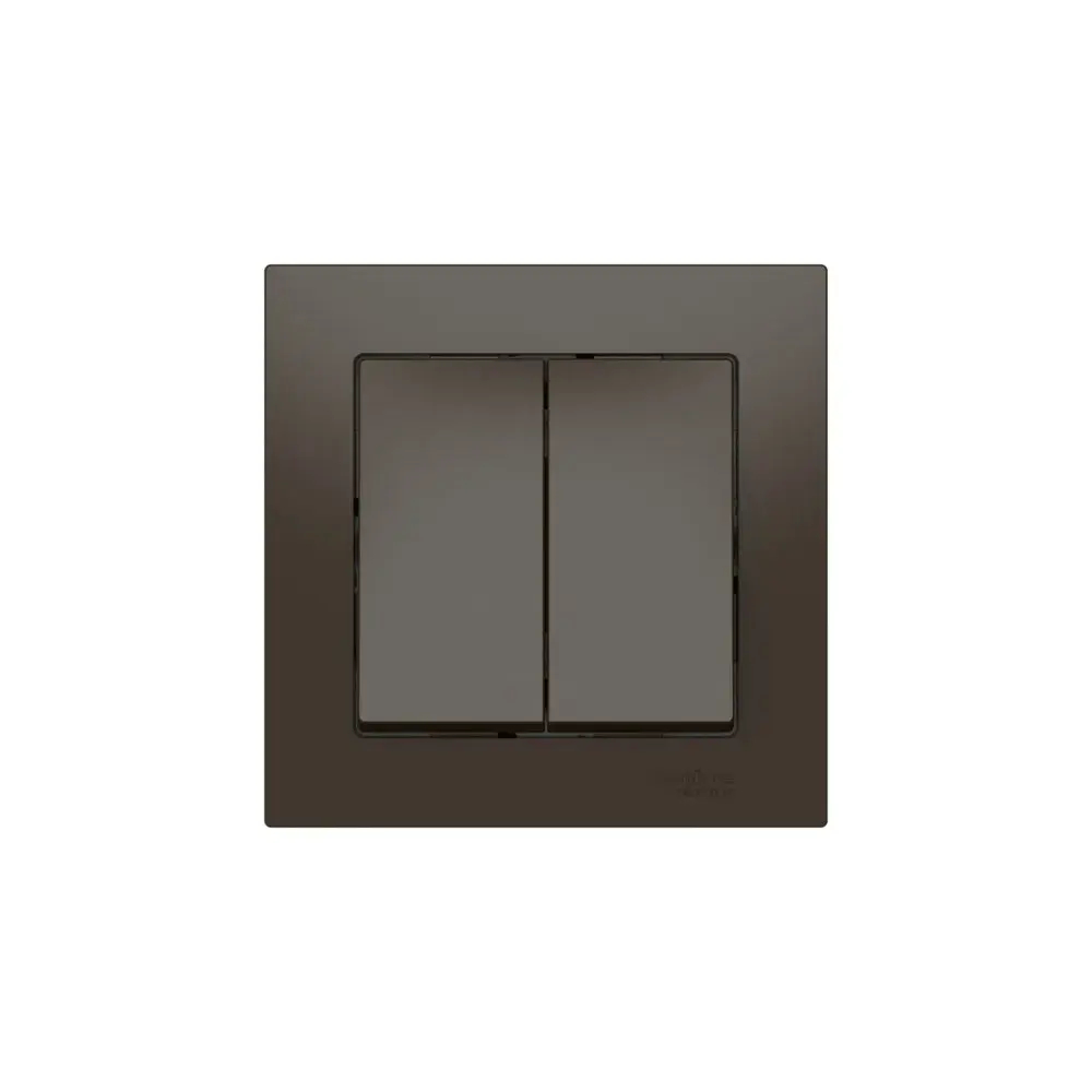 ATLASDESIGN 2-клавишный ВЫКЛЮЧАТЕЛЬ, сх.5, 10АХ, в сборе, быстрозажим. клем., МОККО