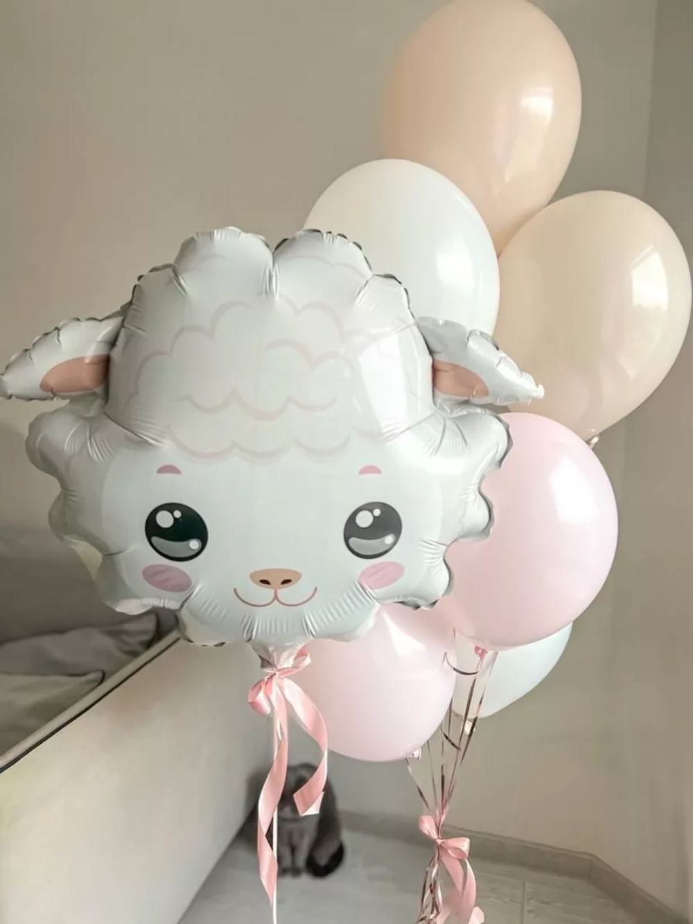 Шар (30''/76 см) Фигура, Голова, Нежная Овечка