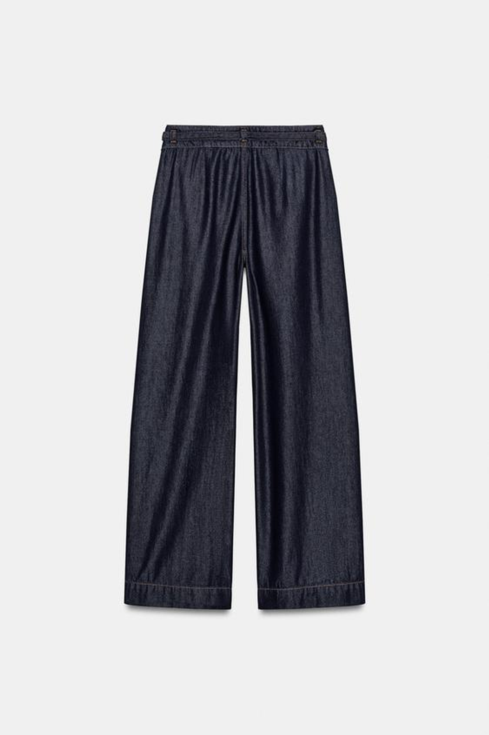 ZARA ДЖИНСЫ BOOTCUT Z1975 С ВЫСОКОЙ ПОСАДКОЙ И ПОЯСОМ, СИНИЙ