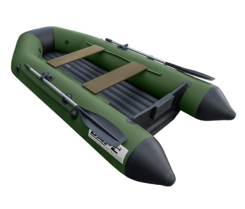 Барс-2800 НДНД зеленый-чёрная (лодка пвх под мотор НДНД)