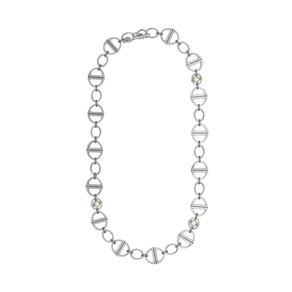 Колье Ciclon Fabulosa с жемчугом Swarovski и серебряным покрытием B211804-40 BW/S