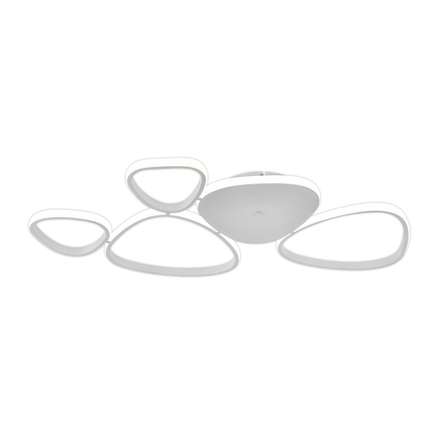 Потолочный светодиодный светильник 97Вт, 7760лм, 3000-6500K, Ra>80, плавная регулировка мощности, изменение цветовой температуры, ночник, металл/силикон, белый