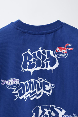 ZARA ФУТБОЛКА С ПРИНТОМ «ЧЕРЕПАШКИ-НИНДЗЯ» © VIACOM, СИНИЙ