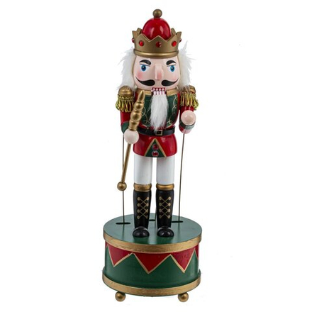 GAEM Фигурка декоративная "Щелкунчик" с музыкой и движением, L10,5 W10,5 H30,5 см