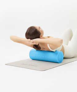 Ролик для йоги и пилатеса FA-501, 15x45 см, синий пастель
