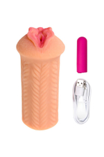 Мастурбатор-вагина Elegance.004 с вибрацией (Цвет: телесный)